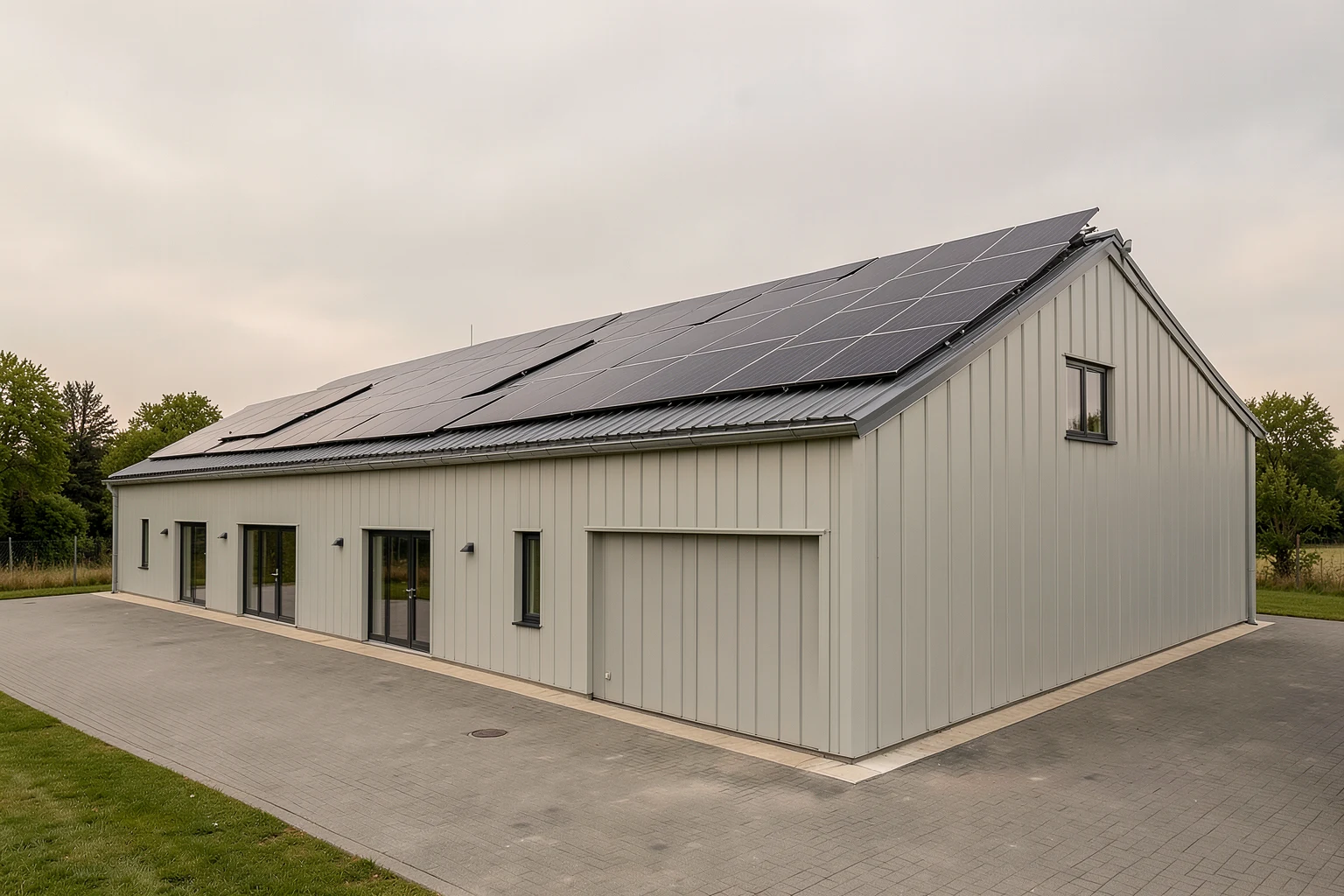 Illustrative business solar setting